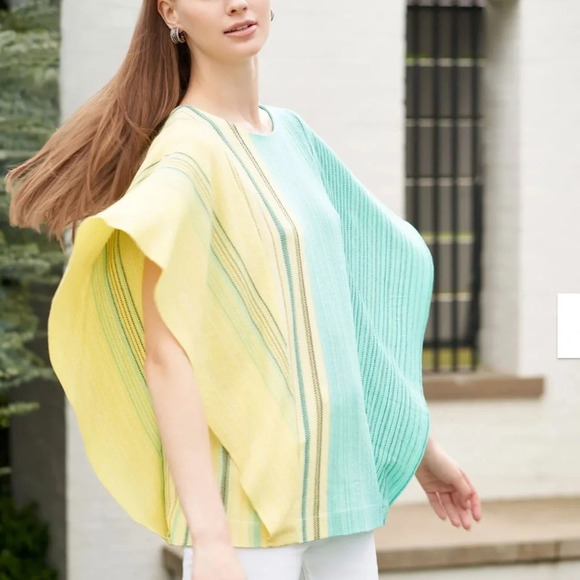 Women’s Ming Wang Butterfly ombré stitch tunic top S/M - Picture 3 of 6